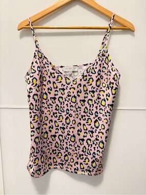 Never Fully Dressed Pink Leopard-Print Spaghetti Strap Cami